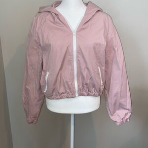 Forever 21 Large Cotton Zipper Front Jacket in Pink